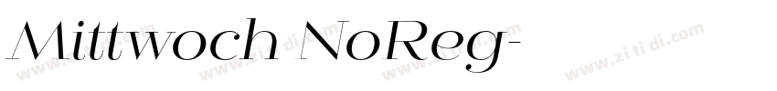 Mittwoch NoReg字体转换
